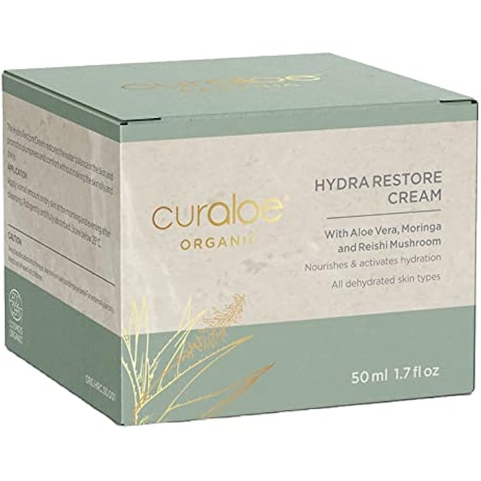 Curaloe ORGANIC ALOE VERA HYDRA RESTORE CREAM 50ML - Image 4